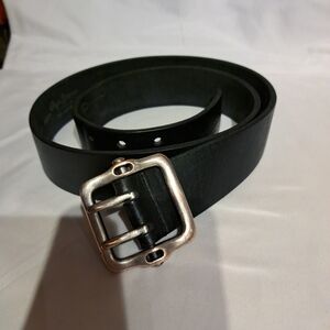 Pepe Jeans Black Belt with Silver Buckle